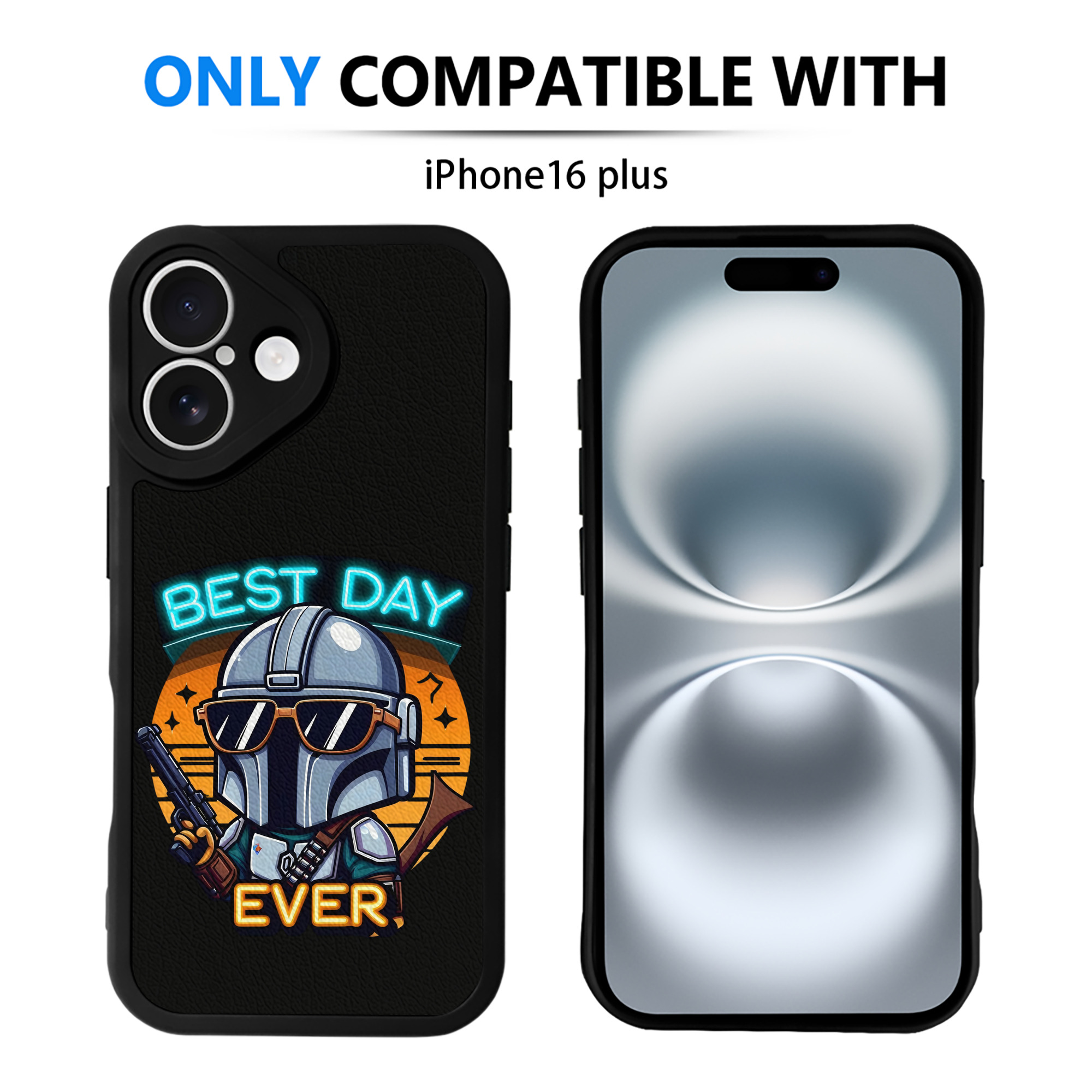 （画像用） スター・ウォーズ Star Wars 【iPhone 16シリーズ対応】シリコンスマホケース（レザー調） 材質：シリコン